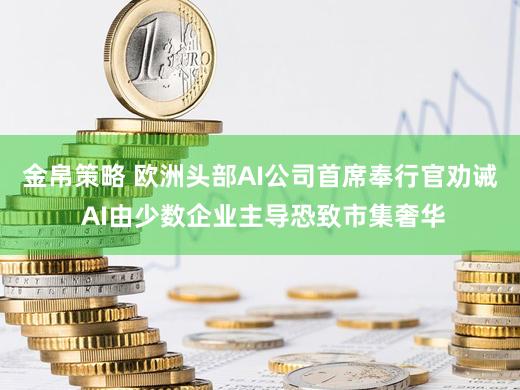 金帛策略 欧洲头部AI公司首席奉行官劝诫 AI由少数企业主导恐致市集奢华