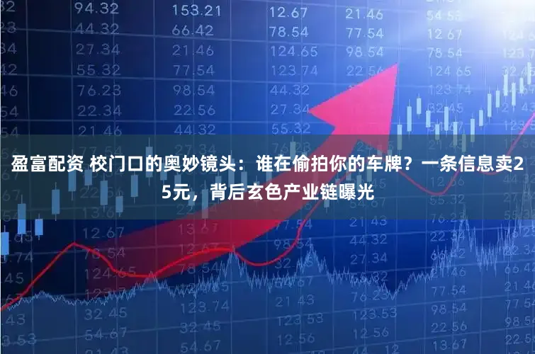 盈富配资 校门口的奥妙镜头：谁在偷拍你的车牌？一条信息卖25元，背后玄色产业链曝光