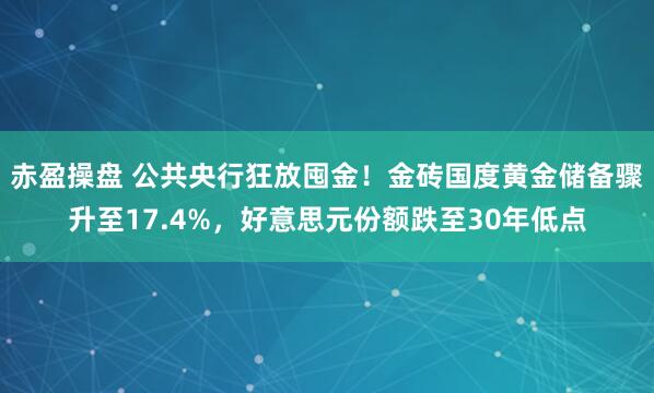 赤盈操盘 公共央行狂放囤金!金砖国度黄金储备骤升至17.4%,好意思元份额跌至30年低点