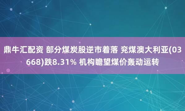 鼎牛汇配资 部分煤炭股逆市着落 兖煤澳大利亚(03668)跌8.31% 机构瞻望煤价轰动运转