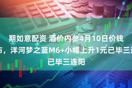 期如意配资 酒价内参4月10日价钱发布,洋河梦之蓝M6+小幅上升1元已毕三连阳